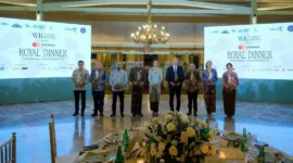 Menteri Pariwisata Widiyanti Putri Wardhana saat membuka Wonderful Indonesia Gastronomy (WIG) 2026 di Pura Mangkunegaran, Solo, Sabtu (26/9/2026). (Foto: Kemenpar)