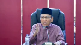 Wakil Wali Kota Padang Maigus Nasir memimpin Rakor Persiapan Pelaksanaan MTQN ke-42 tingkat Kota Padang bersama Pengurus LPTQ Kota Padang. (Foto: Pemko Padang)