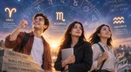 Ilustrasi zodiak beruntung 8 September 2026. (Foto: AI Generated)