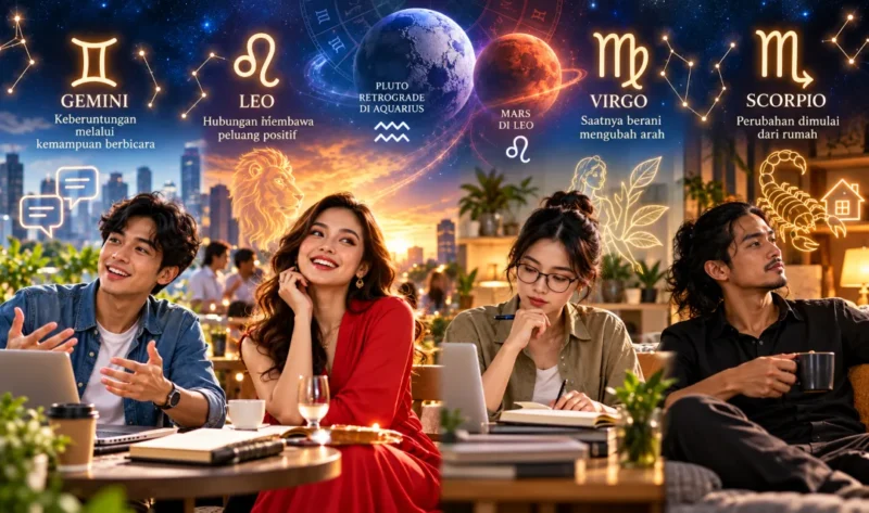 Ilustrasi zodiak paling beruntung 29 September 2026. (Foto: AI Generated)