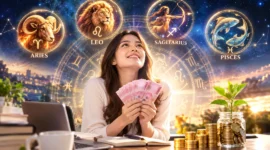 Ilustrasi 4 zodiak beruntung 5 Oktober 2026. (Foto: AI Generated)