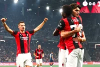 Pemain AC Milan merayakan gol ke gawang RB Salzburg. (Foto: IG @acmilan)