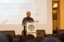 Anggota Bawaslu RI, Puadi membuka Bawaslu Campus Connect di UNP, Selasa (13/10/2026). (Foto: Bawaslu Sumbar)