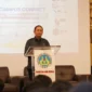 Anggota Bawaslu RI, Puadi membuka Bawaslu Campus Connect di UNP, Selasa (13/10/2026). (Foto: Bawaslu Sumbar)