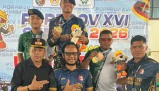Wakil Wali Kota Payakumbuh, Elzadaswarman bersama atlet penembak usai meraih medali pada Porprov XVI Sumbar 2026. (Foto: MC Payakumbuh)
