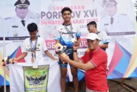 Atlet sepatu roda Kota Pariaman meraih enam medali di Porprov Sumbar XVI. (Foto: Diskominfo Pariaman)