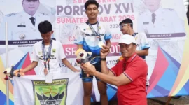 Atlet sepatu roda Kota Pariaman meraih enam medali di Porprov Sumbar XVI. (Foto: Diskominfo Pariaman)
