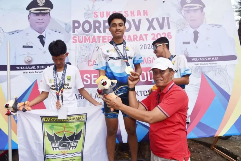 Atlet sepatu roda Kota Pariaman meraih enam medali di Porprov Sumbar XVI. (Foto: Diskominfo Pariaman)
