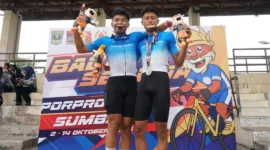 Balap sepeda Payakumbuh meraih 1 emas dan 2 perak di Porprov XVI Sumbar 2026. (Foto: MC Payakumbuh)