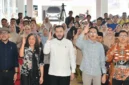 Wali Kota Padang, Fadly Amran menghadiri Bedah Buku Pancasila untuk Pemula karya Ketua Komisi XIII DPR RI, Willy Aditya, di Palanta Kediaman Resmi Wali Kota, Jumat (30/10/2026). (Foto: Pemko Padang)