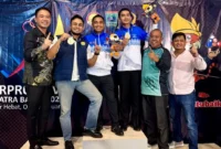 Biliar Kota Padang meraih empat medali di Porprov Sumbar 2026. Edo Vernando memborong dua emas dari nomor tunggal putra. (Foto: Pemko Padang)