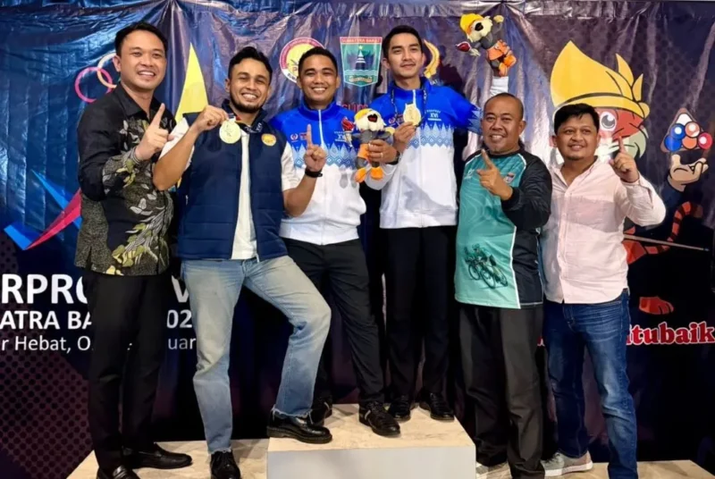 Biliar Kota Padang meraih empat medali di Porprov Sumbar 2026. Edo Vernando memborong dua emas dari nomor tunggal putra. (Foto: Pemko Padang)