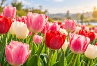 Ilustrasi bunga tulip. (Foto: AI Generated)