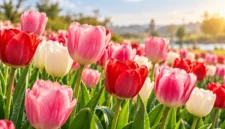 Ilustrasi bunga tulip. (Foto: AI Generated)
