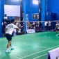 Pertandingan cabor bulutangkis Porprov XVI Sumbar 2026 resmi bergulir di Benteng Badminton Hall, Kota Padang, Minggu (4/10/2026). (Foto: Pemko Padang)