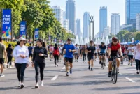 Ilustrasi car free day. (Foto: AI Generated)