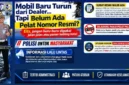 Ditlantas Polda Sumbar mengingatkan pemilik mobil baru agar tidak berkendara tanpa TNKB resmi. (Foto: Ditlantas Polda Sumbar)