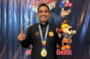 Edo Vernando meraih emas pertama biliar Kota Padang di Porprov Sumbar 2026. (Foto: Pemko Padang)