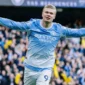 Pemain Manchester City Erling Haaland melakukan selebrasi usai mencetak gol ke gawang Ipswich Town. (Foto: IG @mancity)