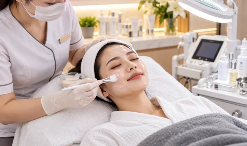 Ilustrasi facial treatment. (Foto: AI Generated)