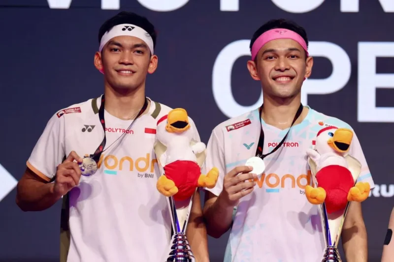 Fajar/Fikri juara Denmark Open 2026 setelah mengalahkan Aaron Chia/Soh Wooi Yik 21-8, 21-11. (Foto: PBSI)