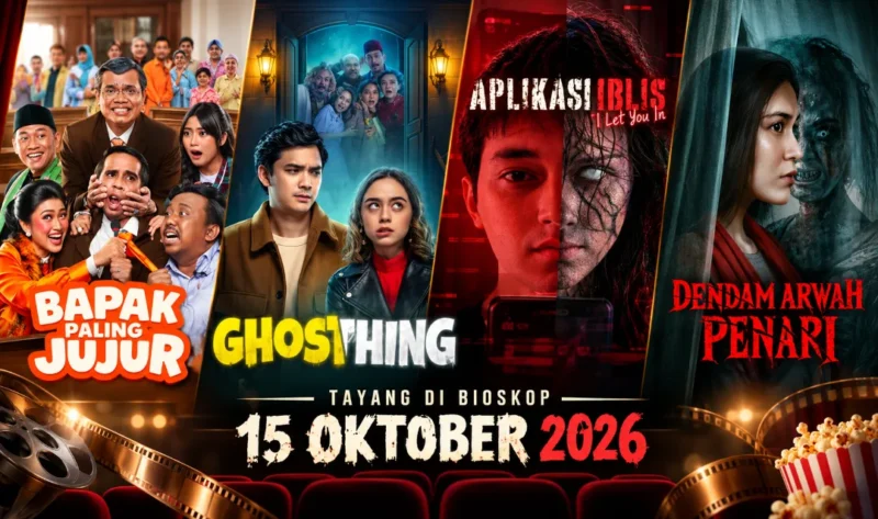 Ilustrasi film Indonesia 15 Oktober 2026. (Foto: AI Generated)