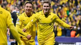 Pemain Bodo/Glimt Fredrik Sjøvold merayakan golnya ke gawang Borussia Dortmund. (Foto: IG @bodoglimt)