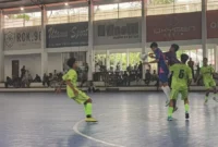 Futsal Kota Padang lolos 8 besar Porprov Sumbar 2026 setelah menang 4-0 atas Sawahlunto. (Foto: Pemko Padang)
