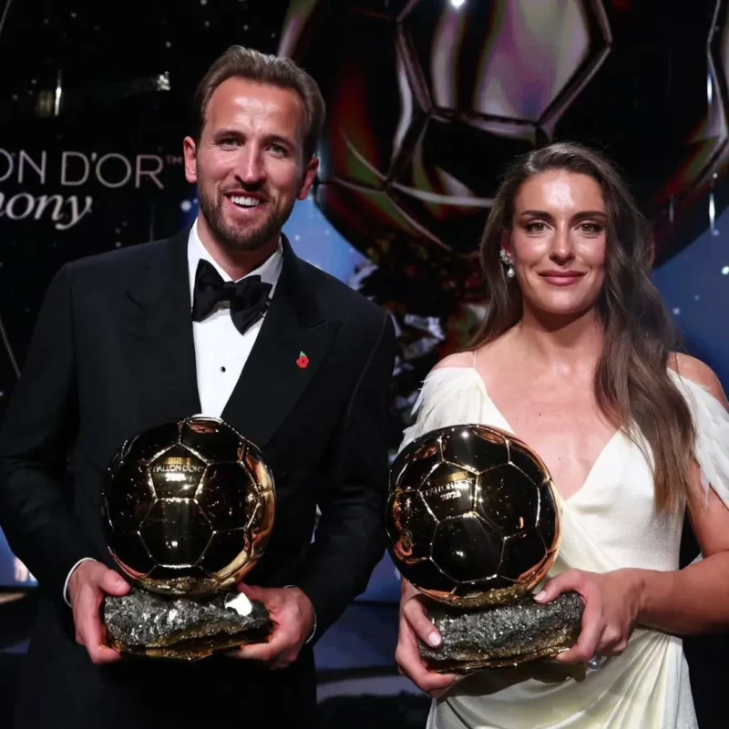 Harry Kane dan Alexia Putellas. (Foto: IG @ballondorofficial)