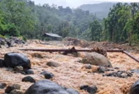 Hujan deras yang mengguyur Kota Padang mengakibatkan sejumlah intake Perumda Air Minum Kota Padang ikut terdampak. Akibatnya, distribusi air bersih kepada pelanggan berpotensi terganggu. (Foto: IG @perumdampadang)