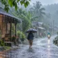 Ilustrasi hujan lebat. (Foto: AI Generated)