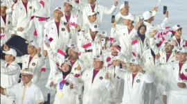 Kontingen Indonesia mengakhiri perjuangan di ajang Asian Games Aichi-Nagoya 2026 dengan torehan lima medali emas. (Foto: Gilang/Kemenpora.go.id)