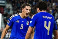 Pemain Italia merayakan gol ke gawang Turki pada lanjutan UEFA Nations League di Stadion Dall'Ara, Bologna, Selasa (6/10/2026) dini hari WIB. (Foto: IG @azzurri)