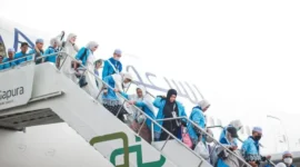 Jemaah haji saat kembali ke Tanah Air. (Foto: Kemenhaj)
