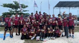 Cabor Kabaddi Kota Padang sukses raih delapan medali emas pada Porprov XVI Sumbar 2026. (Foto: Pemko Padang)