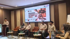 Direktur Jenderal Pengendalian Penyelenggaraan Haji dan Umrah, Harun Al Rasyid dalam kegiatan Penguatan Perlindungan dan Keselamatan Jemaah Umrah dalam Situasi Force Majeure pada 21–22 Oktober 2026. (Foto: Kemenhaj)