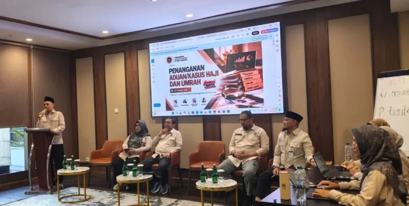 Direktur Jenderal Pengendalian Penyelenggaraan Haji dan Umrah, Harun Al Rasyid dalam kegiatan Penguatan Perlindungan dan Keselamatan Jemaah Umrah dalam Situasi Force Majeure pada 21–22 Oktober 2026. (Foto: Kemenhaj)