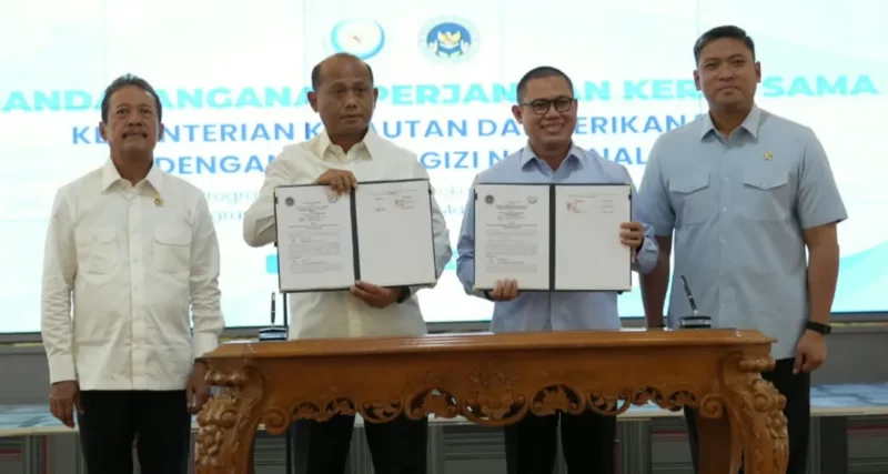 Kepala BGN Sudaryono saat penandatanganan PKS antara BGN dan KKP di Jakarta, Rabu (30/9). (Foto: Biro Hukum dan Humas BGN)
