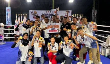 Kickboxing Kota Padang juara umum Porprov XVI Sumbar 2026