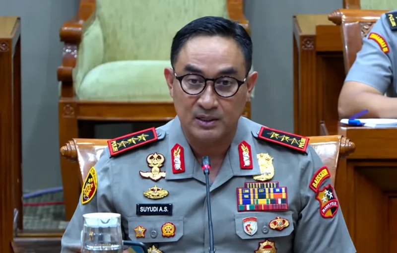 Komjen Pol Suyudi Ario Seto saat menjalani uji kelayakan dan kepatutan (fit and proper test) sebagai calon Kapolri di Komisi III DPR, Kamis (1/10/2026). (Foto: Ist) 