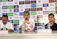 Pelatih Semen Padang FC, Stefano Cugurra saat konferensi pers jelang laga melawan PSMS Medan. (Foto: MO Semen Padang FC)