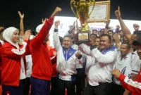 Kota Padang mempertahankan gelar juara umum Porprov XVI Sumbar 2026. (Foto: Pemko Padang)