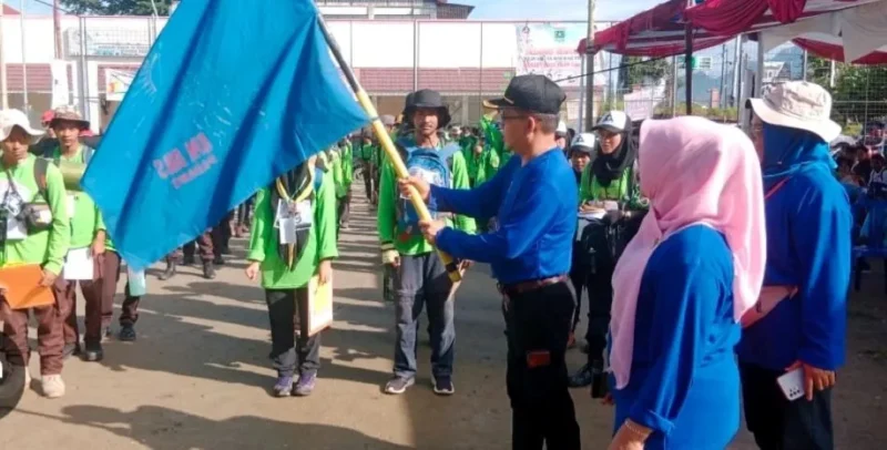 Pembukaan Lomba Lintas Alam Telusur Jejak Perjuangan Harimau Kuranji (LLA-TJPHK) V 2026 di Kota Padang. (Foto: Ist)