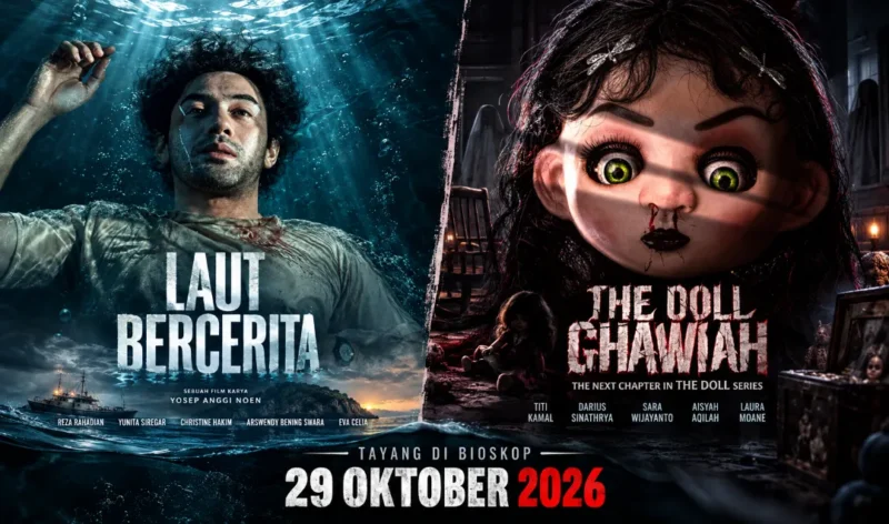 Poster Film Laut Bercerita dan The Doll Ghawiah. (Foto: Film Indonesia)