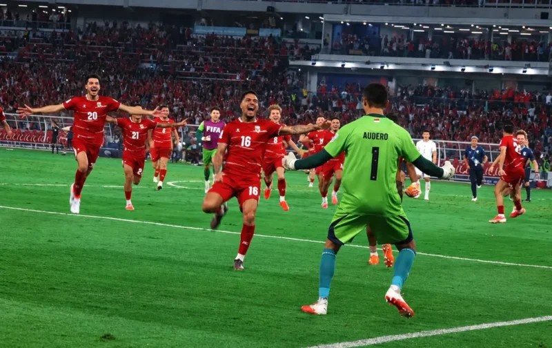 Luapan kegembiraan pemain Indonesia usai mengalahkan Thailand dalam adu pinalti di final FIFA ASEAN Cup 2026. (Foto: IG @fifaworldcup)