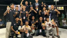 Alfarel Radhiya meraih emas MMA Kota Padang di Porprov Sumbar XVI 2026. (Foto: Pemko Padang)