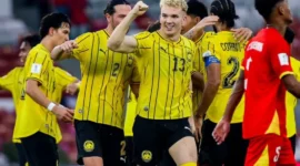 Malaysia menang 1-0 atas Vietnam dan meraih peringkat ketiga FIFA ASEAN Cup 2026 berkat gol Fergus Tierney. (Foto: IG @malaysia_nt)