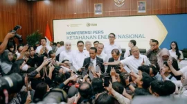 Menteri ESDM Bahlil Lahadalia usai konferensi pers tentang ketahanan energi nasional, Senin (26/10/2026). (Foto: Kementerian ESDM)