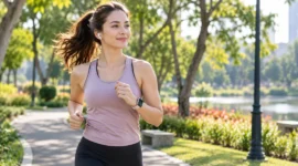 Ilustrasi olahraga jogging. (Foto: AI Generated)
