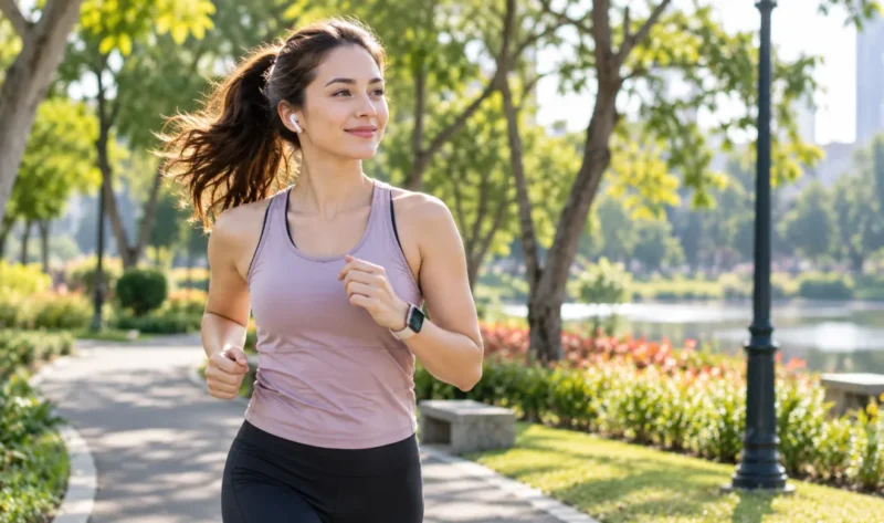Ilustrasi olahraga jogging. (Foto: AI Generated)
